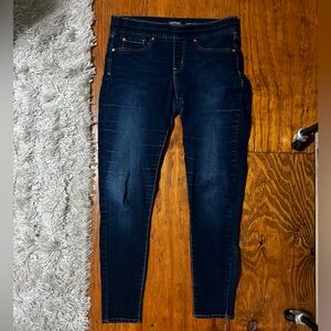 Levi Gold Dark Blue Women's Skinny Pull On Stretch Jeans